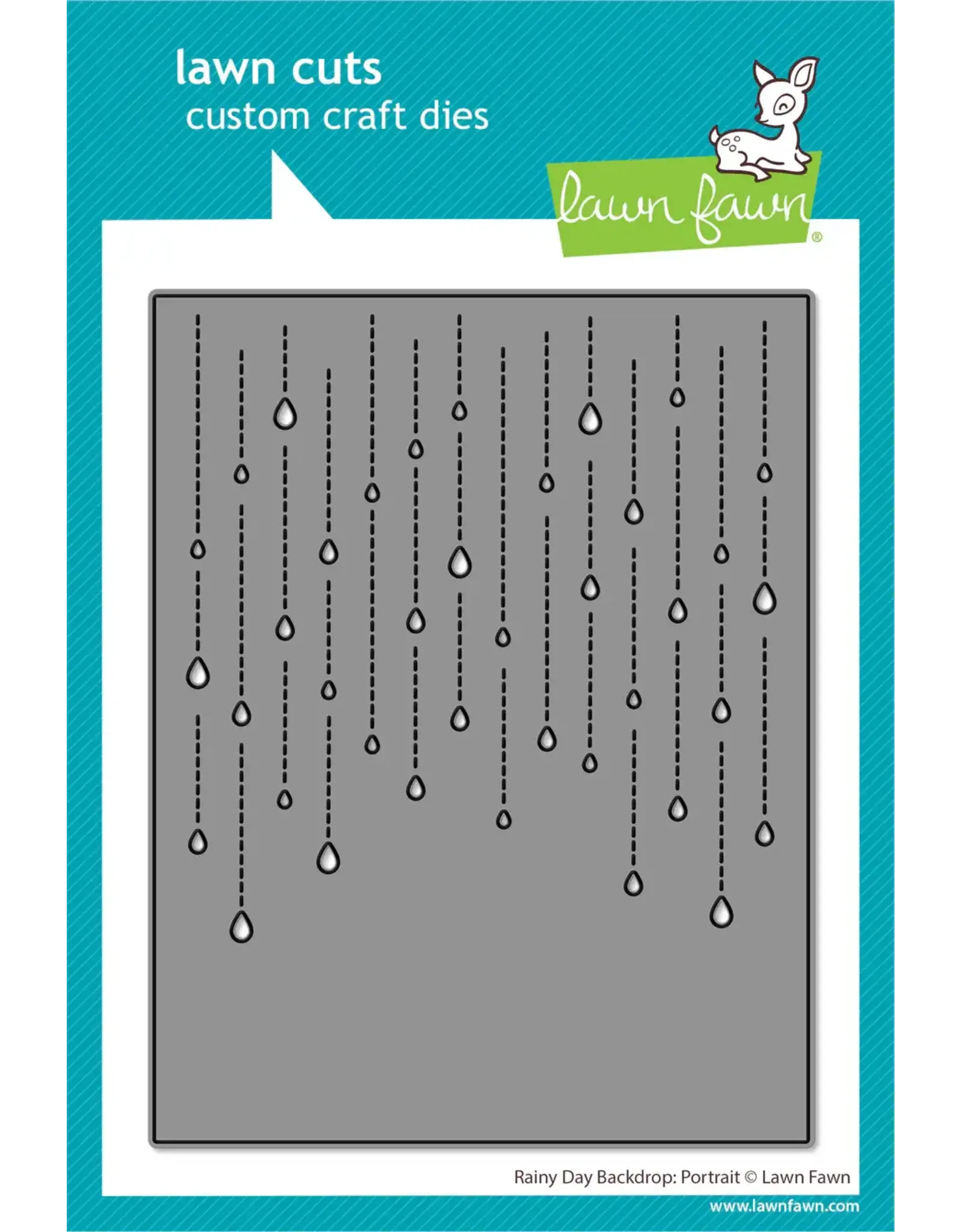 LAWN FAWN LAWN FAWN RAINY DAY BACKDROP: PORTRAIT DIE SET