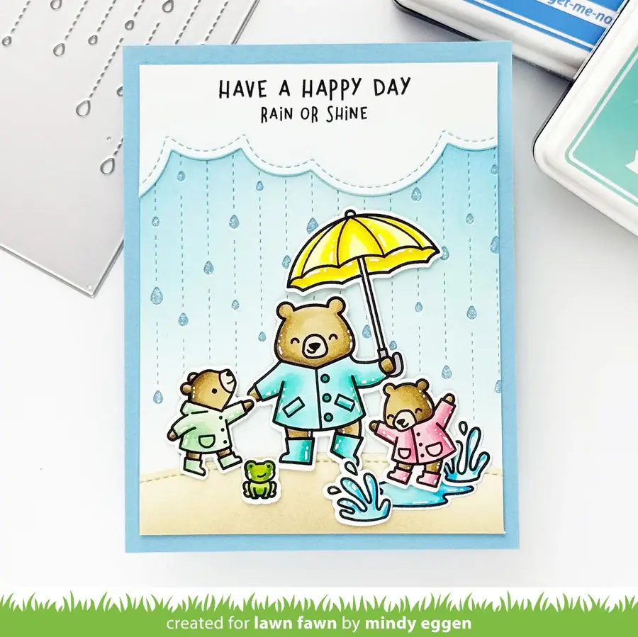 LAWN FAWN LAWN FAWN RAINY DAY BACKDROP: PORTRAIT DIE SET