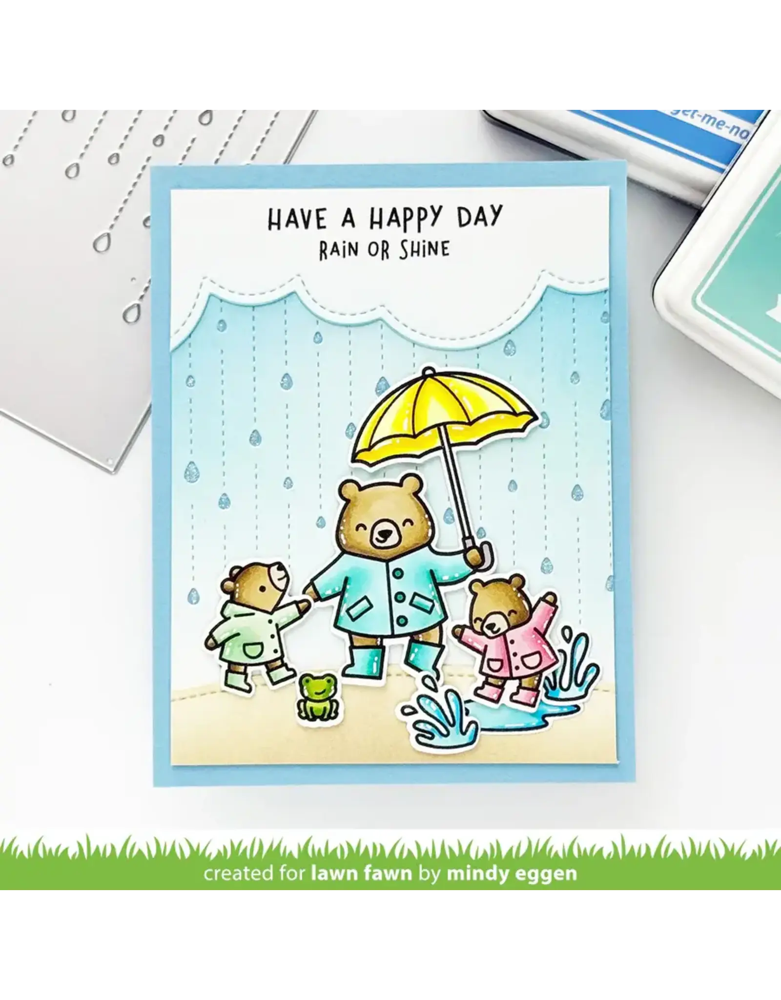 LAWN FAWN LAWN FAWN RAINY DAY BACKDROP: PORTRAIT DIE SET