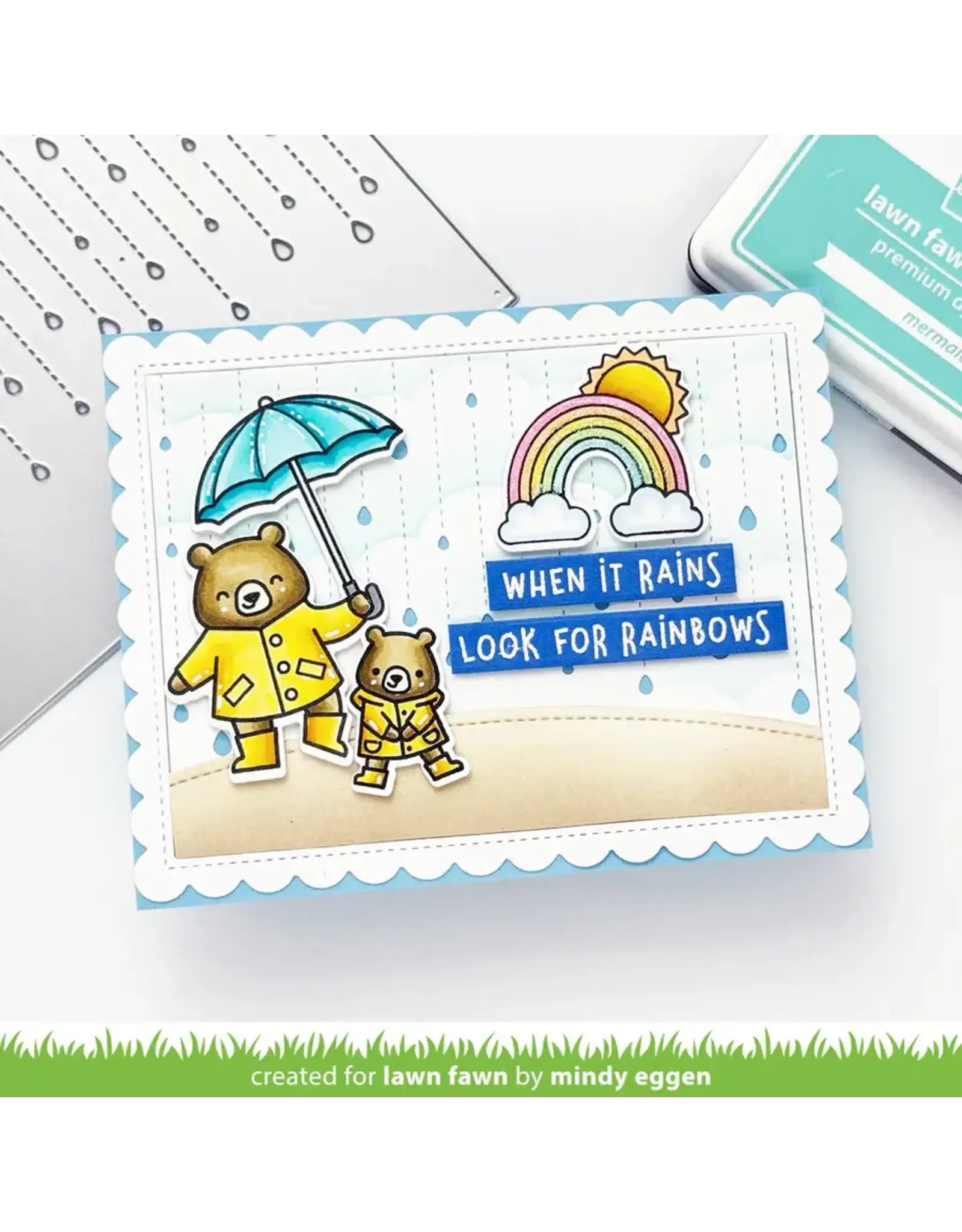 LAWN FAWN LAWN FAWN RAINY DAY BACKDROP: LANDSCAPE DIE SET