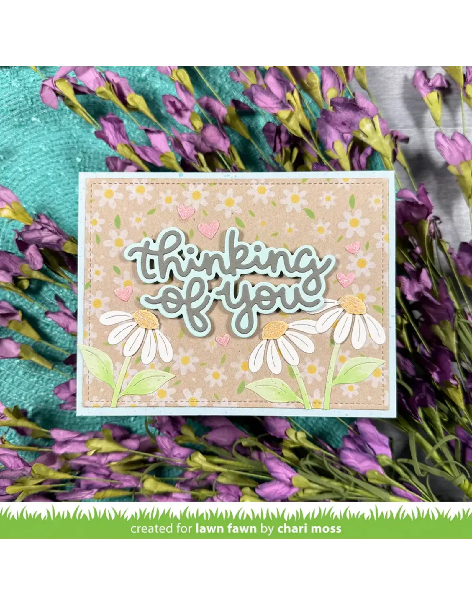 LAWN FAWN LAWN FAWN SPRING FLOWERS 6x6 STENCIL SET 3/PK