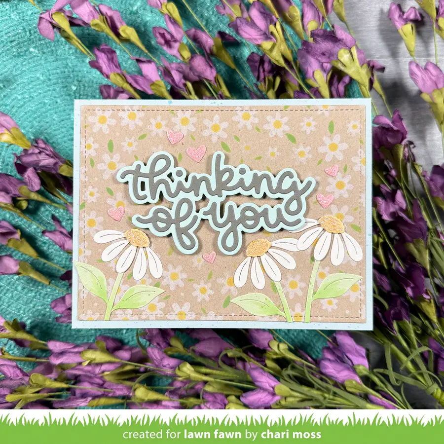 LAWN FAWN LAWN FAWN SPRING FLOWERS 6x6 STENCIL SET 3/PK