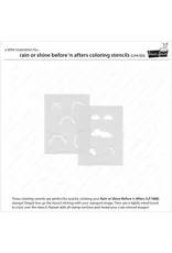 LAWN FAWN LAWN FAWN RAIN OR SHINE BEFORE 'N AFTERS COLORING STENCIL SET