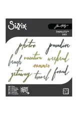 SIZZIX SIZZIX TIM HOLTZ THINLITS HANDWRITTEN VACATION DIE SET