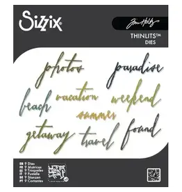 SIZZIX SIZZIX TIM HOLTZ THINLITS HANDWRITTEN VACATION DIE SET