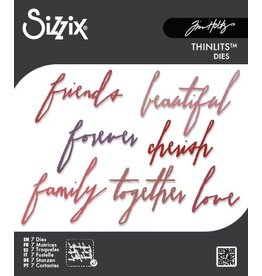 SIZZIX SIZZIX TIM HOLTZ THINLITS HANDWRITTEN LOVE DIE SET