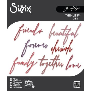 SIZZIX SIZZIX TIM HOLTZ THINLITS HANDWRITTEN LOVE DIE SET