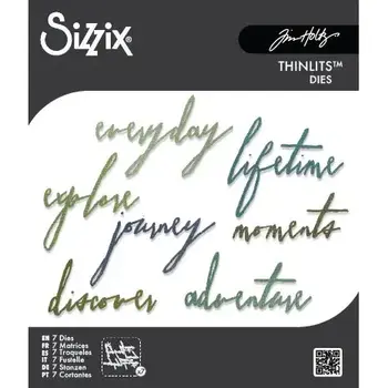 SIZZIX SIZZIX TIM HOLTZ THINLITS HANDWRITTEN JOURNEY DIE SET