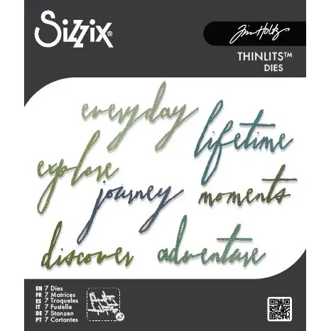 SIZZIX SIZZIX TIM HOLTZ THINLITS HANDWRITTEN JOURNEY DIE SET