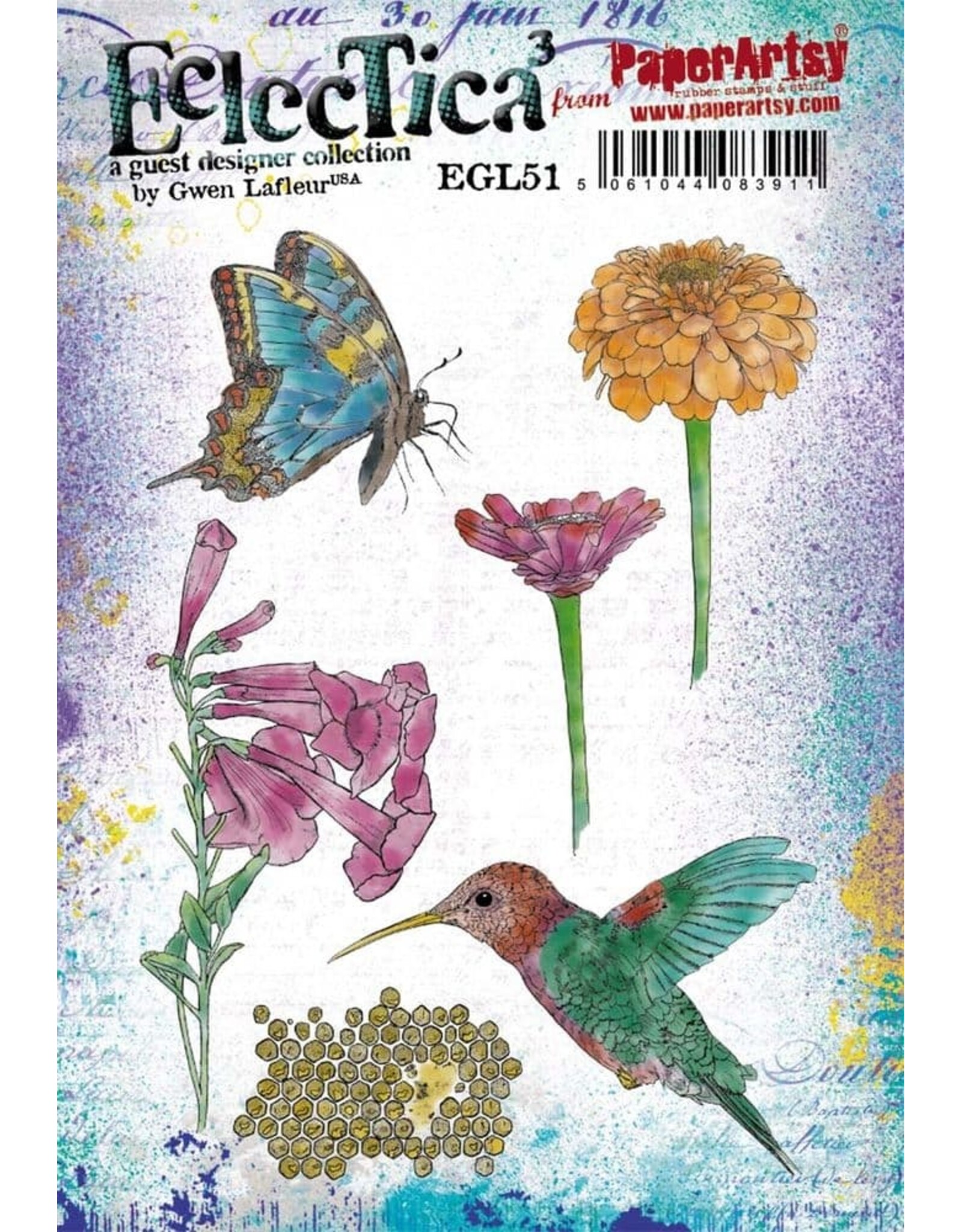 PAPER ARTSY PAPER ARTSY ECLECTICA GWEN LAFLEUR EGL51 CLING STAMP SET