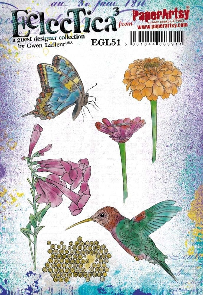 PAPER ARTSY PAPER ARTSY ECLECTICA GWEN LAFLEUR EGL51 CLING STAMP SET