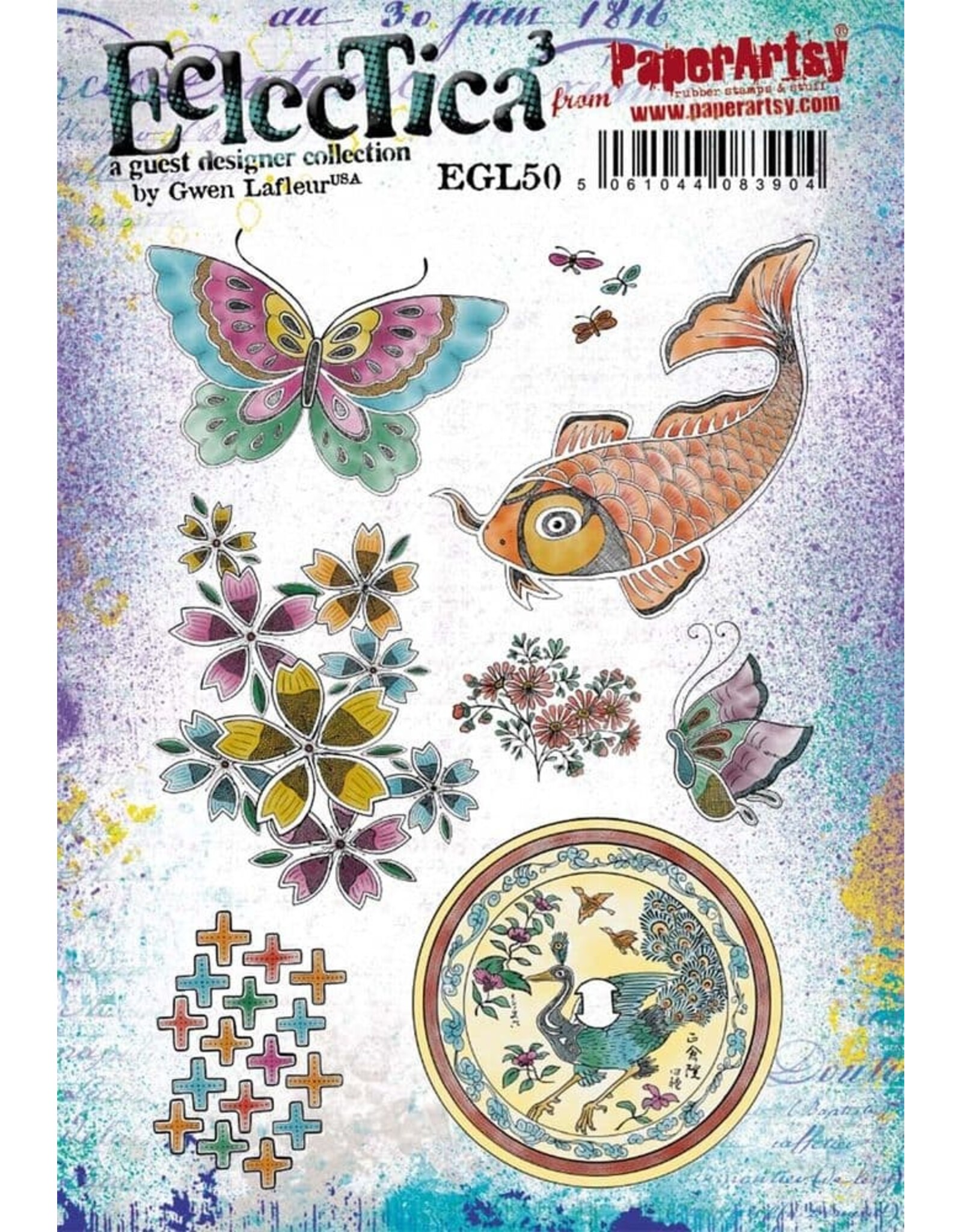 PAPER ARTSY PAPER ARTSY ECLECTICA GWEN LAFLEUR EGL50 CLING STAMP SET