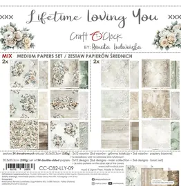 CRAFT O'CLOCK CRAFT O'CLOCK LIFETIME LOVING YOU 8x8 MIX PAPER PAD 24 SHEETS