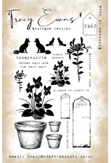 TRACY EVANS TRACY EVANS BOUTIQUE DESIGNS TE62 BLOSSOMS OF HOPE A5 CLEAR STAMP SET
