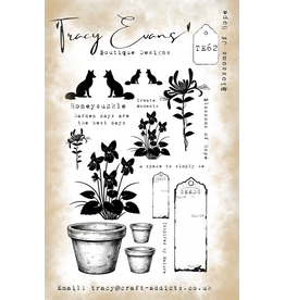 TRACY EVANS TRACY EVANS BOUTIQUE DESIGNS TE62 BLOSSOMS OF HOPE A5 CLEAR STAMP SET