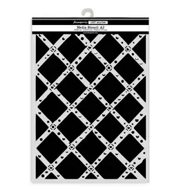 STAMPERIA STAMPERIA ART STORIES DIAMOND GRID A3 STENCIL