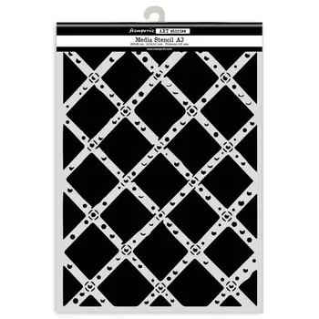 STAMPERIA STAMPERIA ART STORIES DIAMOND GRID A3 STENCIL