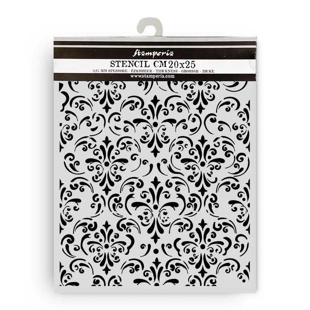 STAMPERIA STAMPERIA GARDENS OF TIME WALLPAPER 20x25cm STENCIL