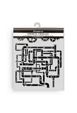 STAMPERIA STAMPERIA GARDENS OF TIME TUBES 20x25cm STENCIL