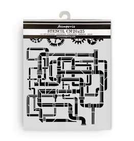 STAMPERIA STAMPERIA GARDENS OF TIME TUBES 20x25cm STENCIL