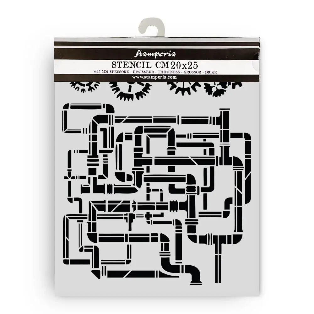 STAMPERIA STAMPERIA GARDENS OF TIME TUBES 20x25cm STENCIL