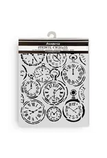 STAMPERIA STAMPERIA GARDENS OF TIME MIXED CLOCKS 20x25cm STENCIL