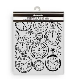 STAMPERIA STAMPERIA GARDENS OF TIME MIXED CLOCKS 20x25cm STENCIL