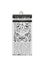 STAMPERIA STAMPERIA GARDENS OF TIME CLOCK AND BUTTERFLY 12x25cm STENCIL
