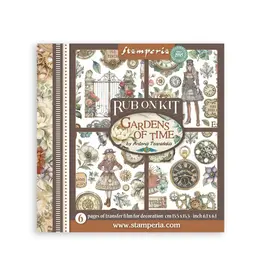 STAMPERIA STAMPERIA GARDENS OF TIME ASSORTED RUB-ONS 6/PK