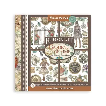 STAMPERIA STAMPERIA GARDENS OF TIME ASSORTED RUB-ONS 6/PK