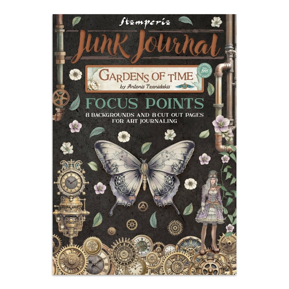 STAMPERIA STAMPERIA GARDENS OF TIME A5 FOCUS POINTS JUNK JOURNAL