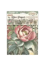 STAMPERIA STAMPERIA GARDENS OF TIME A6 MINI RICE PAPER 8/PK