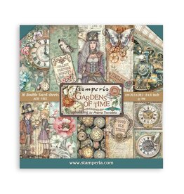 STAMPERIA STAMPERIA GARDENS OF TIME 8x8 PAPER PACK 10 SHEETS