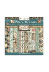 STAMPERIA STAMPERIA GARDENS OF TIME BACKGROUNDS SELECTION 12x12 PAPER PACK 10 SHEETS
