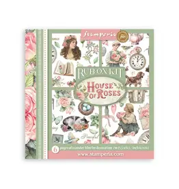 STAMPERIA STAMPERIA HOUSE OF ROSES ASSORTED RUB-ONS 6/PK