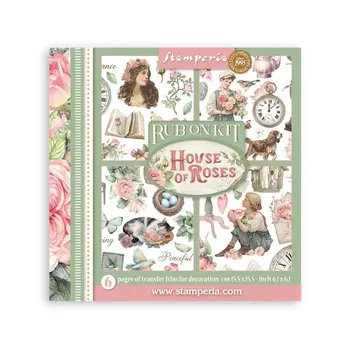 STAMPERIA STAMPERIA HOUSE OF ROSES ASSORTED RUB-ONS 6/PK