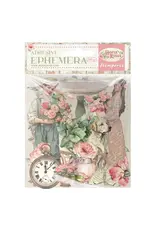 STAMPERIA STAMPERIA HOUSE OF ROSES EPHEMERA ADHESIVE PAPER CUT OUTS