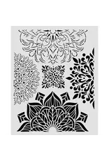 STAMPERIA STAMPERIA GARDENS OF TIME HALF FRIEZES 20x25cm STENCIL