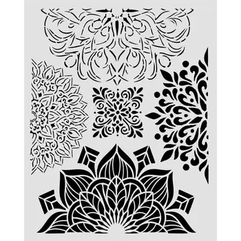 STAMPERIA STAMPERIA GARDENS OF TIME HALF FRIEZES 20x25cm STENCIL