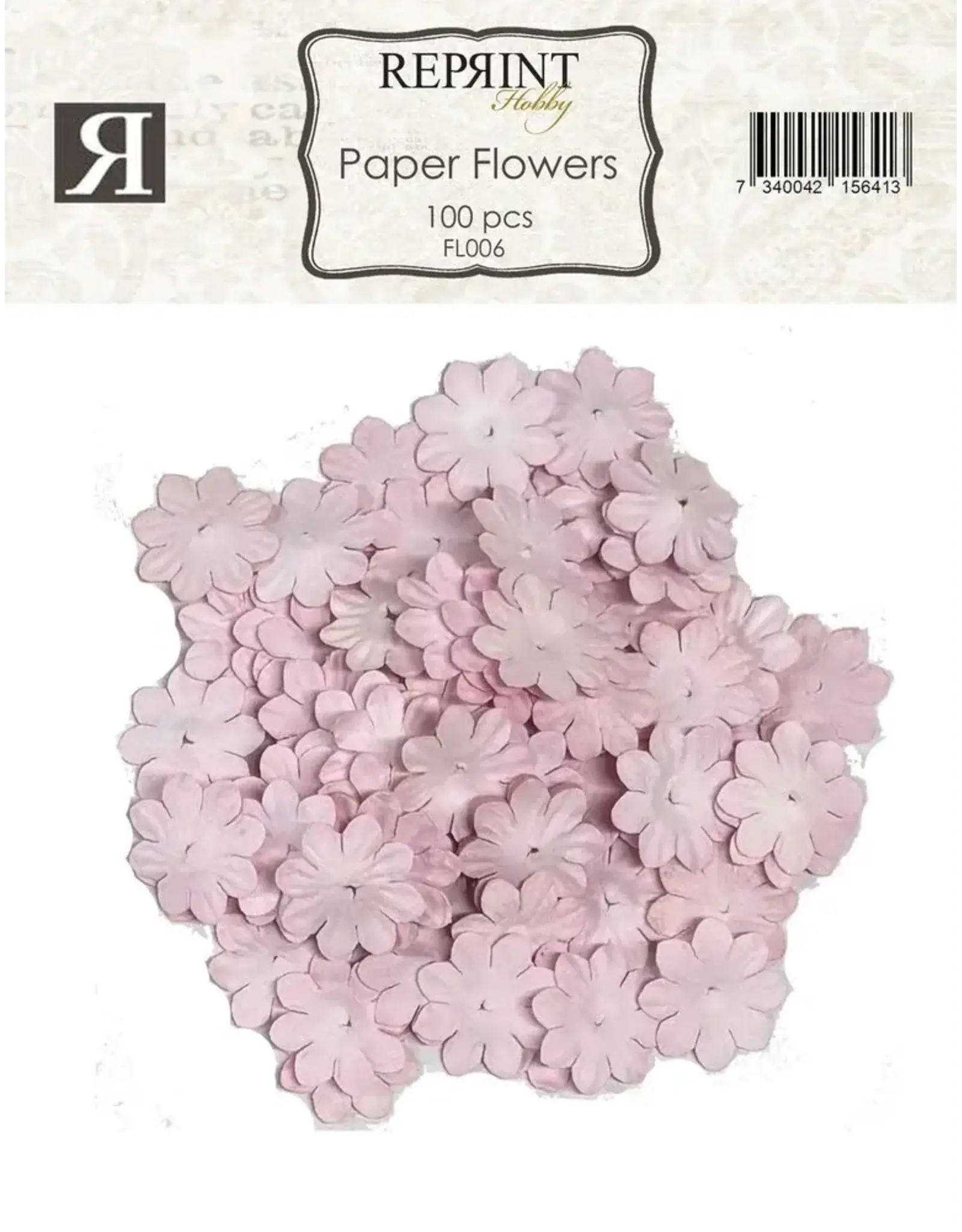 REPRINT REPRINT PINK PAPER FLOWERS 100/PK
