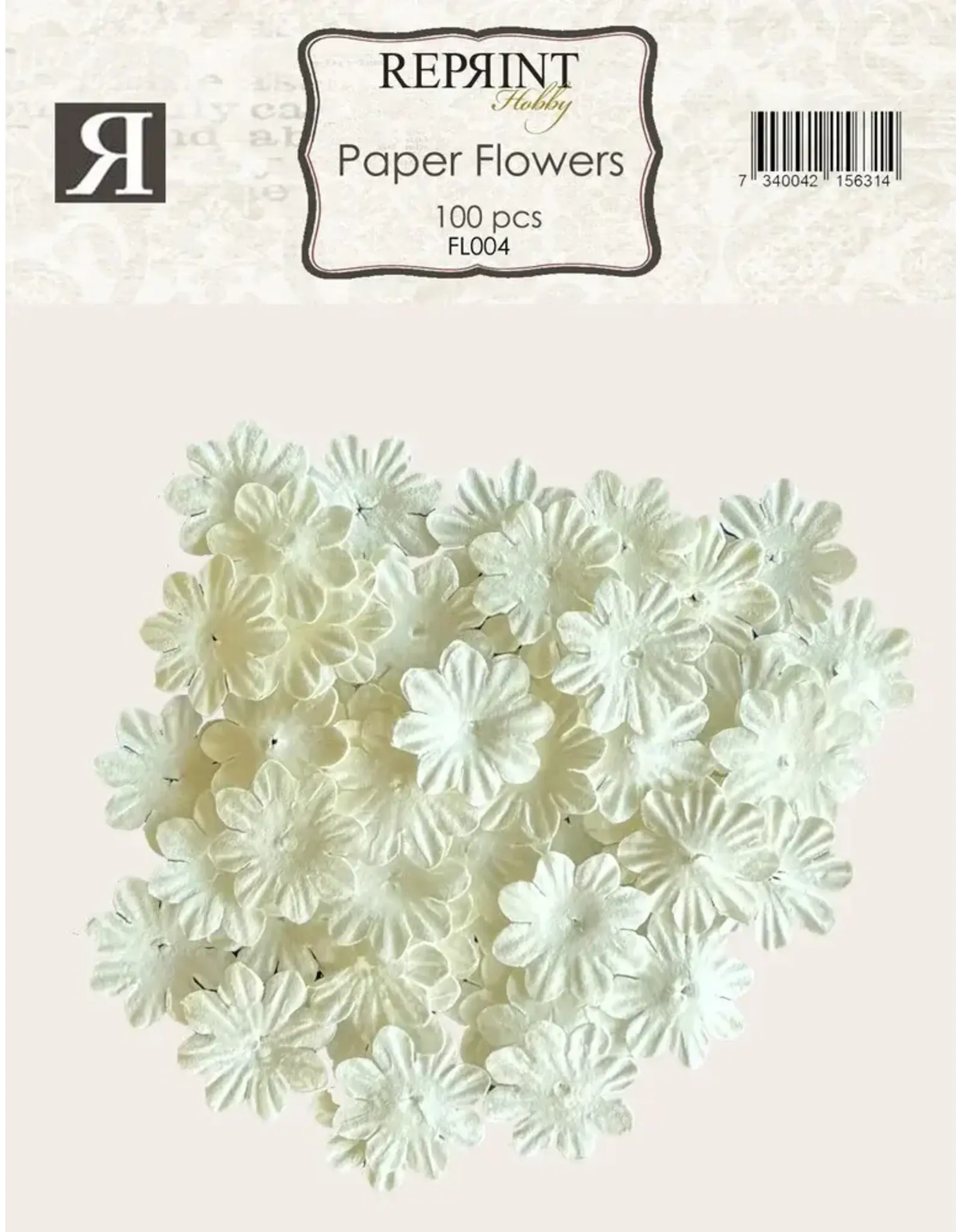 REPRINT REPRINT WHITE PAPER FLOWERS 100/PK