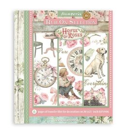 STAMPERIA STAMPERIA HOUSE OF ROSES 8x9 ASSORTED RUB-ONS 6/PK