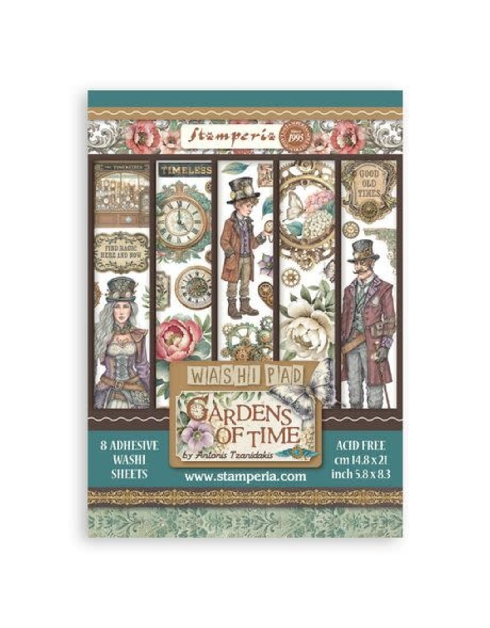 STAMPERIA STAMPERIA GARDENS OF TIME A5 WASHI PAD