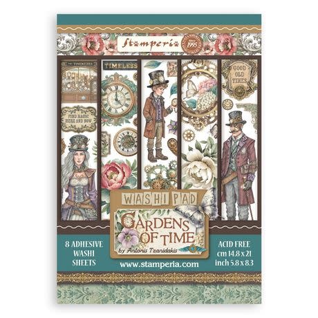 STAMPERIA STAMPERIA GARDENS OF TIME A5 WASHI PAD