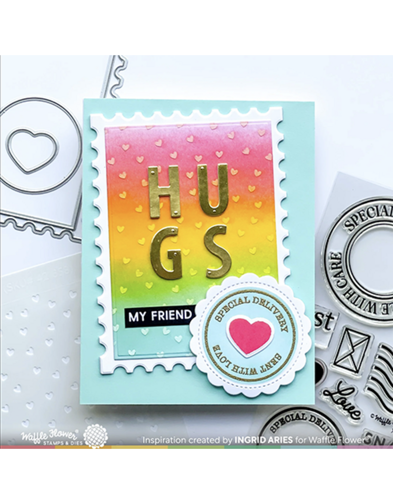 WAFFLE FLOWER WAFFLE FLOWER OVERSIZED POSTAGE MATCHING DIE