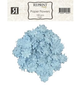 REPRINT REPRINT LIGHT BLUE PAPER FLOWERS 100/PK
