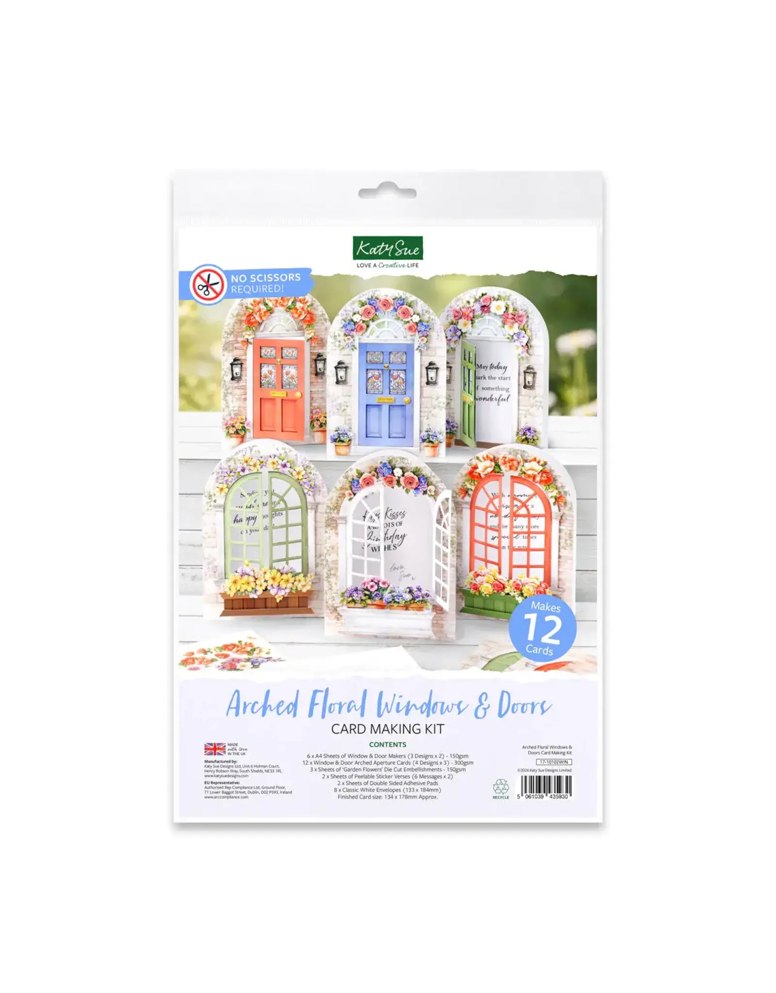 KATY SUE KATY SUE ARCHED FLORAL WINDOWS & DOORS CARD MAKING KIT