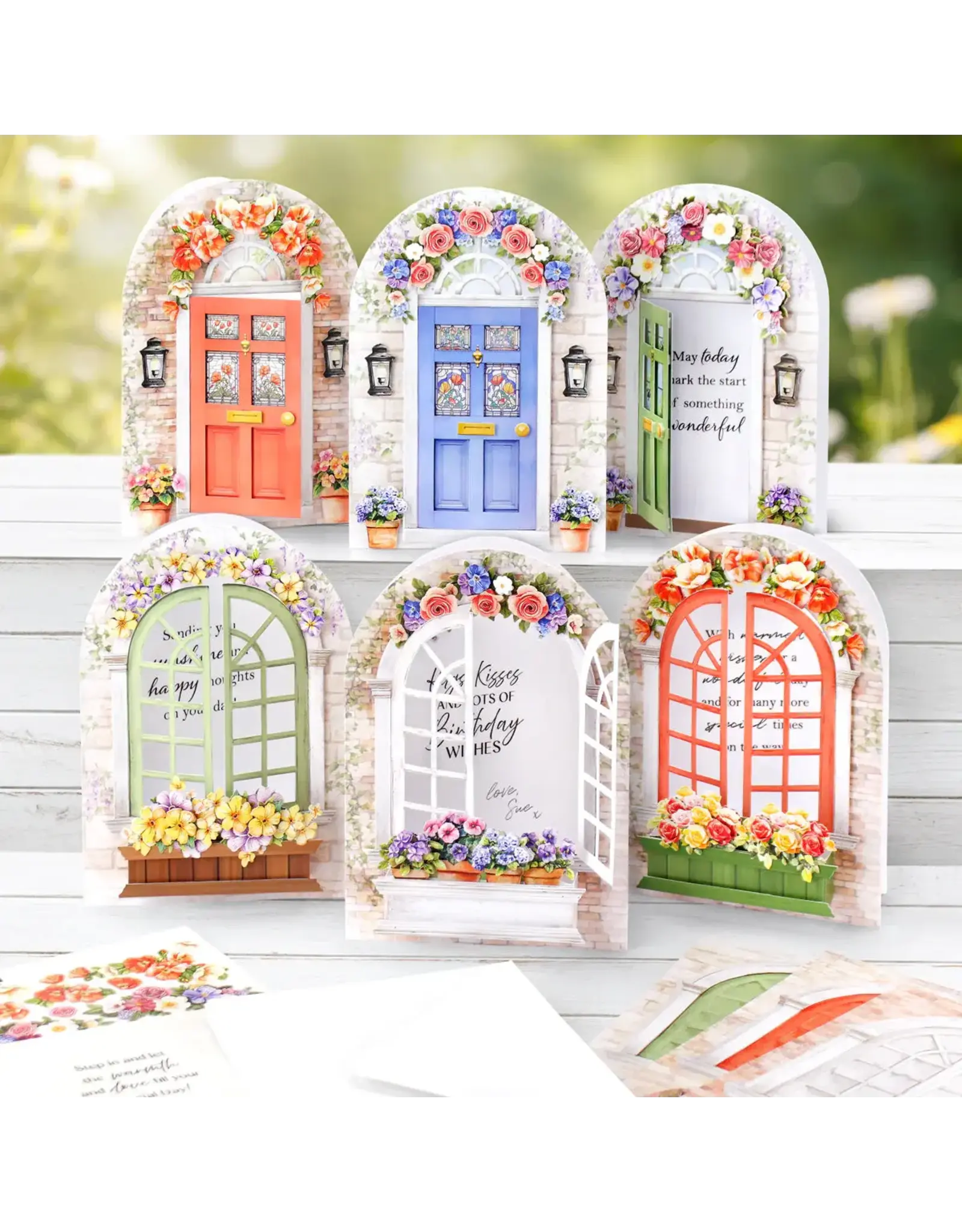 KATY SUE KATY SUE ARCHED FLORAL WINDOWS & DOORS CARD MAKING KIT