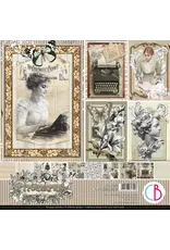 CIAO BELLA CIAO BELLA TYPOGRAPHIC 12x12 PAPER PAD 12 SHEETS