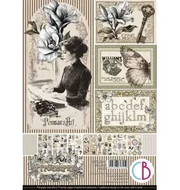 CIAO BELLA CIAO BELLA TYPOGRAPHIC A4 CREATIVE PAD 9 SHEETS